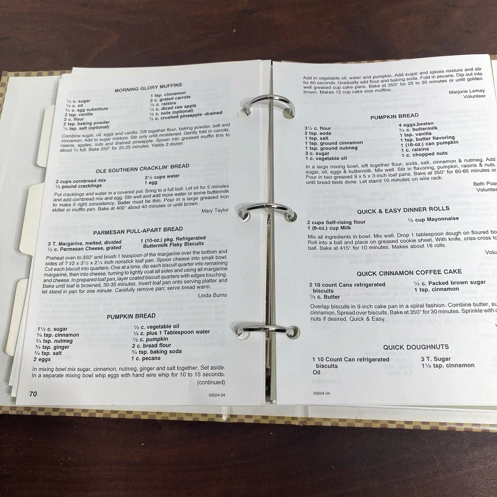 VTG Tasteful Treasures Titus Medical Center Texas Regional Cookbook Ring Binder